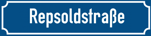 Straßenschild Repsoldstraße zum kostenlosen Download
