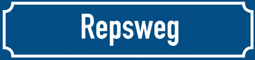 Straßenschild Repsweg zum kostenlosen Download