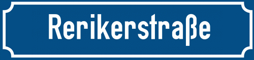 Straßenschild Rerikerstraße