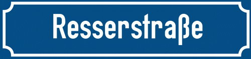 Straßenschild Resserstraße
