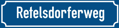 Straßenschild Retelsdorferweg
