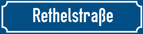 Straßenschild Rethelstraße