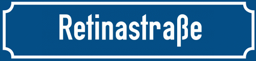 Straßenschild Retinastraße