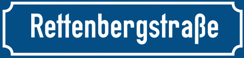 Straßenschild Rettenbergstraße