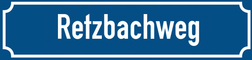 Straßenschild Retzbachweg