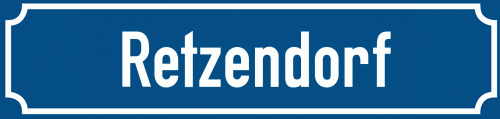 Straßenschild Retzendorf