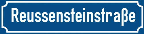 Straßenschild Reussensteinstraße