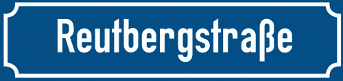 Straßenschild Reutbergstraße