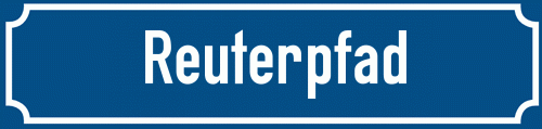 Straßenschild Reuterpfad