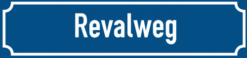 Straßenschild Revalweg