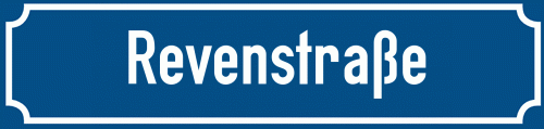 Straßenschild Revenstraße