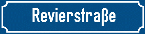 Straßenschild Revierstraße