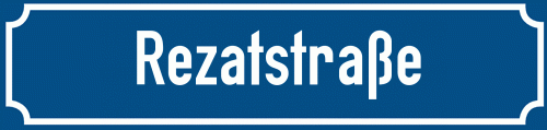 Straßenschild Rezatstraße