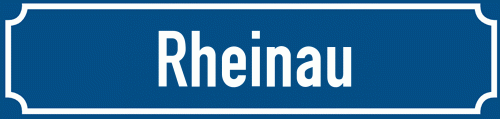 Straßenschild Rheinau
