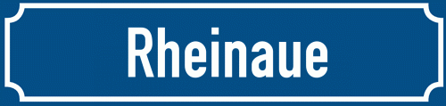 Straßenschild Rheinaue