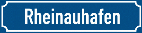 Straßenschild Rheinauhafen