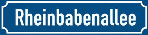 Straßenschild Rheinbabenallee