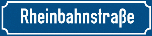 Straßenschild Rheinbahnstraße