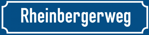 Straßenschild Rheinbergerweg