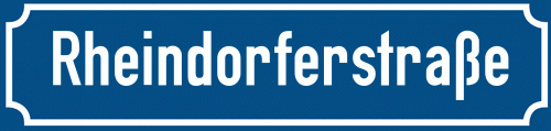 Straßenschild Rheindorferstraße