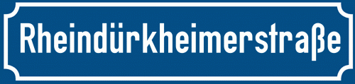 Straßenschild Rheindürkheimerstraße zum kostenlosen Download