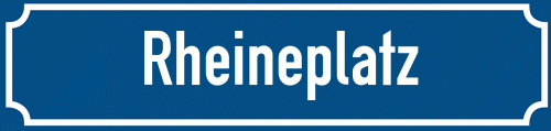 Straßenschild Rheineplatz