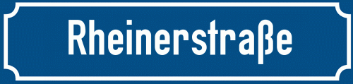 Straßenschild Rheinerstraße zum kostenlosen Download