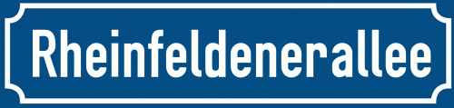 Straßenschild Rheinfeldenerallee