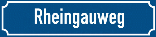Straßenschild Rheingauweg