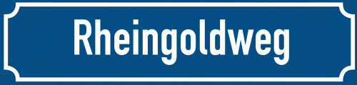 Straßenschild Rheingoldweg