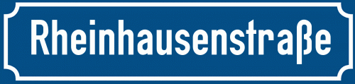 Straßenschild Rheinhausenstraße zum kostenlosen Download
