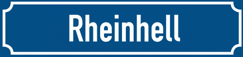 Straßenschild Rheinhell