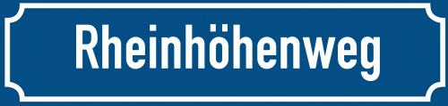 Straßenschild Rheinhöhenweg