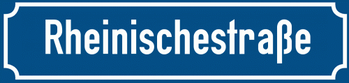 Straßenschild Rheinischestraße