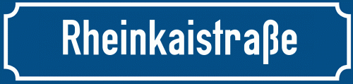 Straßenschild Rheinkaistraße