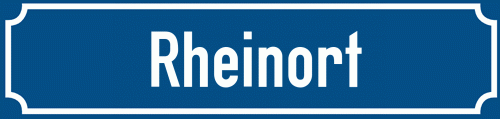 Straßenschild Rheinort