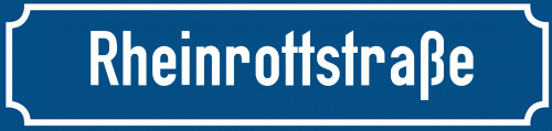Straßenschild Rheinrottstraße