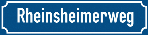 Straßenschild Rheinsheimerweg