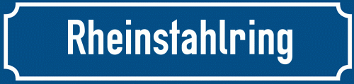 Straßenschild Rheinstahlring