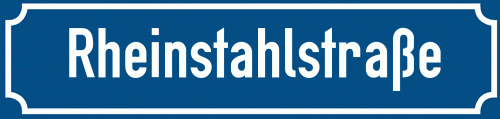Straßenschild Rheinstahlstraße