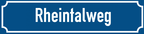 Straßenschild Rheintalweg