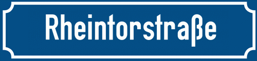 Straßenschild Rheintorstraße