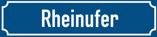 Straßenschild Rheinufer