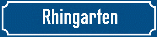 Straßenschild Rhingarten