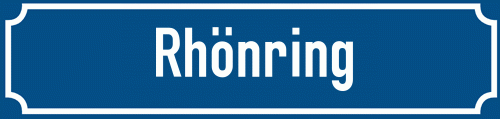 Straßenschild Rhönring