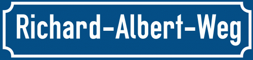 Straßenschild Richard-Albert-Weg