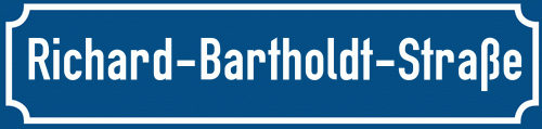 Straßenschild Richard-Bartholdt-Straße
