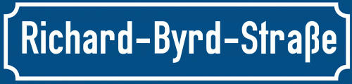 Straßenschild Richard-Byrd-Straße