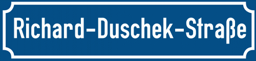 Straßenschild Richard-Duschek-Straße