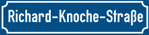 Straßenschild Richard-Knoche-Straße